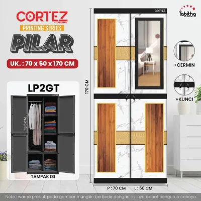 TABITHA LEMARI PAKAIAN PLASTIK JUMBO SUSUN 4 FULL RAK DAN GANTUNG CORTEZ [TABBOX]