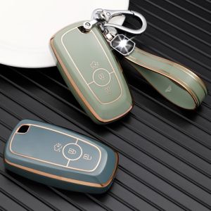 Vỏ Bọc Chìa Khóa Từ Xa Xe Hơi Bằng TPU Vỏ Bọc Fob Cho Ford Edge Fusion Mustang Explorer F150 F250 F350 Ecosport Giá Đỡ Bảo Vệ Không Chìa Khóa