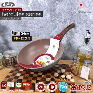 CYPRUZ Panci fry wok 20/22/24cm hercules series anti lengket / wajan penggorengan FP-1220/1222/1224