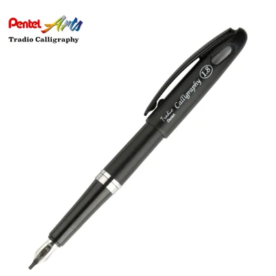 Pentel ปากกาหมึกซึม เพนเทล Tradio Calligraphy หัวตัด 1.8mm - หมึกสีน้ำเงิน