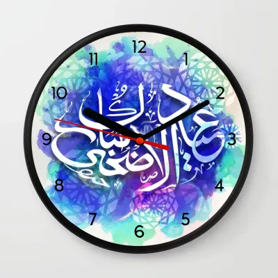 Jam dinding digital floral bertenaga baterai 8 inch cocok untuk ruang tamu/dapur/kamar tidur/kantor