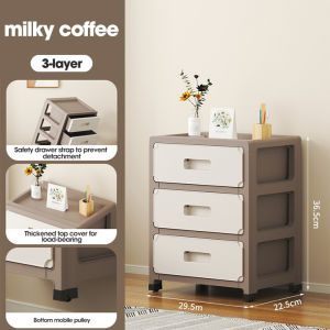HOMEBLOOM - 35cm Drawer Storage Cabinet 3-6 Layer Drawer Cabinet With Moveable For Home and Office Storages Organisers Cabinet Moisture and Mildew Proof 3-6 Layer Drawer Cabinet