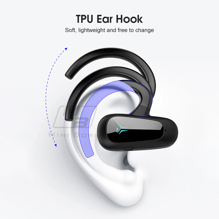 Mini Born Wireless Bluetooth 5.2 Ausinės Bone Conduction ausinės TWS skaitmeninis ekranas Bluetooth ausinės Neįdedamos ausinės Vandeniui atsparios ausinės_voghion.com