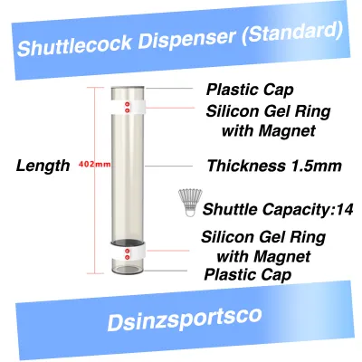 Shuttlecock Dispenser with Magnet | Shuttlecocks Holder Tube