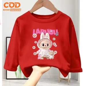 Atasan anak Laki-Laki dan Perempuan usia 1-12 tahun bergambar Labubu Teddy Kekinian Fashion Sablon Digital