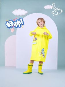 Áo mưa trẻ em cho bé học sinh mẫu giáo học sinh tiểu học áo mưa hoạt hình có ba lô áo mưa cho bé trai bé gái