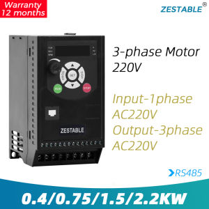 220V Variable frequency drive 0.75KW 1.5KW 2.2KW Input 1 phase 220V output 3 phase 220V three phase induction motor speed controller AC motor drive inverter