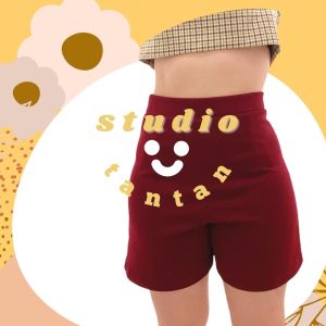 กางเกงแฟชั่น กางเกงขาสั้น เอวยืด เอวสูง สาวอวบใส่ได้ ผ้ายืด