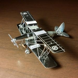 Mô Hình Lắp Ráp 3D Kim Loại Máy Bay Huấn Luyện De Havilland Tiger Moth Không Quân Hoàng Gia Anh [Chưa Lắp]