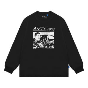 Moutley Kaos Pria Lengan Panjang Oversized Fit Katun 16s Anti-Hero OL-M030125