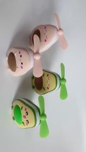 Fancy Lamp USB Mini Avocado Fans Electric Portable Hold Small Fans ity Lovely Night Light Makeup Mirror Fan Lamp