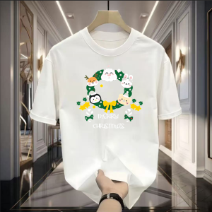 LC.TRADING เสื้อยืดคริสต์มาสเเฟชั่นใหม่ สินขายค้าดี สกรีนเเน่น มี5 สี ให้ได้เลือกใส่ เนื้อผ้าใส่สบาย ส่งด่วน ส่งไว B0257