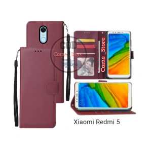 Case Hp Untuk  xiaomi Redmi 5 Soft Case  Flip Cover Leather Premium Casing HP