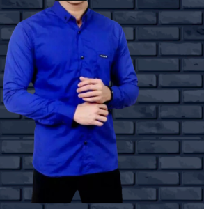 KEMEJA POLOS KERJA KANTORAN//KEMEJA POLOS LENGAN PANJANG//KASUAL PRIA