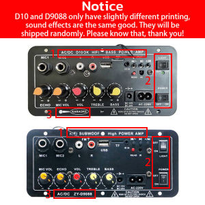 D10 New Upgrade With Display 8-12 Inch Speaker AC220V DC12V-24V Digital Bluetooth Stereo Amplifier