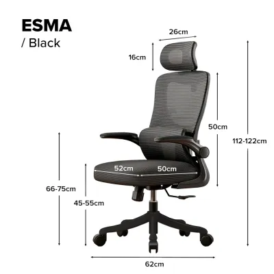 (JIJI.SG x VISIONSWIPE™) SEAL/WARES/JUNA/ESMA/SERRA Office Chair - Mesh Office chair / 3D Lifting Armrest