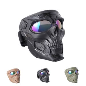 DUOJI Knight Equipment Halloween Cosplay Riding Wind Mirror Moto Eyewear Wind Glasses Protective Wind Mirror Protection Eye Protector Helmet Motorcycle Skull Ghost-shape Glasses Riding Motocross Skulls