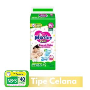 Merries Pants Good Skin Popok Bayi Celana Nyaman NB-S 40 Perlindungan Kulit Sensitif