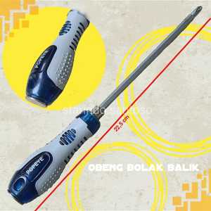 Obeng bolak balik 5 inch karet plus minus 2 arah totok getok magnetic