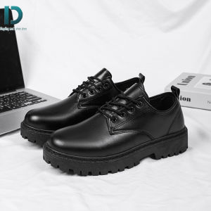 Business leather shoes mens summer teenagers British style student thick bottom suit mens casual trendy shoes