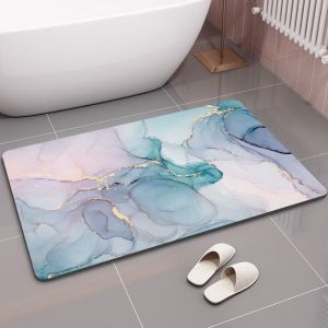 Ready Stock Bathroom Diatomite Mat Super Absorbent Floor Mat Soft Diatomite Mat Anti Slip Toilet Bath Mat