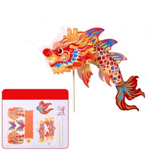 BEIBEI Handheld Dragon Year Handheld Lantern Projection Handmade Spring Festival Luminous  Lanterns Portable China-Chic New Year Lantern DIY Spring Festival Decoration