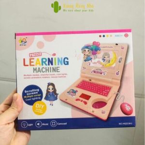 Đồ chơi laptop máy tính xách tay cho bé có màn hình chuyển động phát nhạc kèm chuột có đèn led