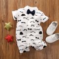 【COD】Baby Romper  Clothes Set Summer Thin Jumper Baptismal Newborn Jumpsuit Gentleman Bayi Short Sleeve Clothing Suit Bodysuits. 