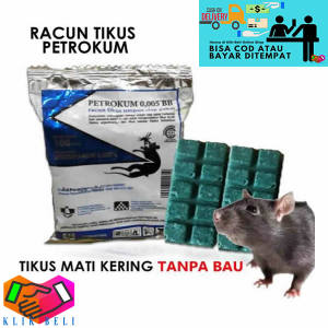 Klik-Beli Racun Tikus Petrokum Mati Kering Rodentisida Pembasmi Tanpa Bau