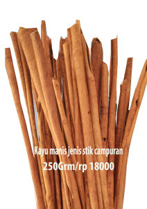 Kayu manis kering jenis stik 250grm