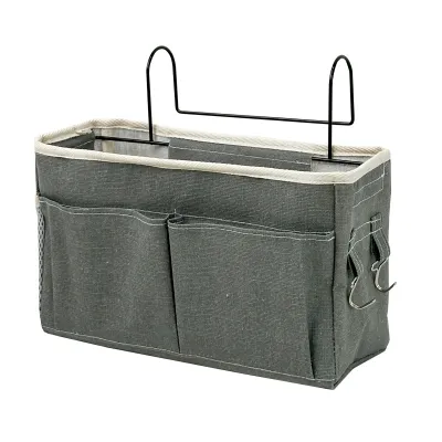 Bedside Hanging Storage Basket Multi-Function Organizer Caddy for Bunk and Hospital Beds Dorm Rooms Bed Rails