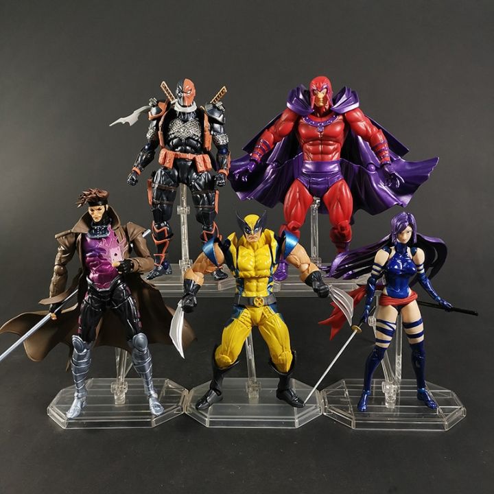 Marvel Revoltech X-Men Wolverine Magneto Deathstroke Psylocke Gambit ...