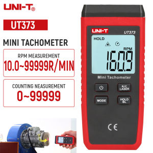 [พร้อมส่ง]Uni-t UT373 เครื่องวัดความเร็วรอบเครื่องยนต์ดิจิทัล LCD แบบมือถือ ระยะวัด 0~99999 นับครั้ง