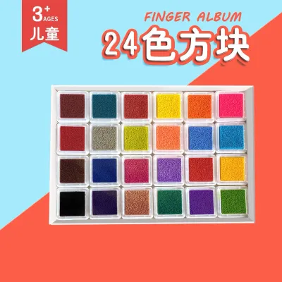 🇲🇾Finger Painting Art Kit 12&24 Colours Stamp Pad/DIY Art Craft Kid Coloring Book Washable Finger Paint Early Learning