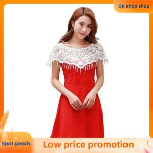 ✨QK shop✨ Women Knit Hollow Out Shawl Wrap Wedding Bridal Evening Dress Lace Shawl Wedding Sunflower Lace Scarf Shrug Cape Poncho
