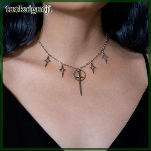 tuokaiguoji New Chữ Thập Thanh Kiếm Mặt Dây Chuyền Vòng Cổ Cho Phụ Nữ Retro Gothic Xương Đòn Chuỗi Trang Sức Phụ Kiện