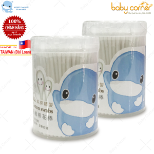 Combo 2 Hộp Tăm Bông Vệ Sinh KUKU DUCKBILL Cotton Swabs Hộp 260 Que Từ Sơ Sinh
