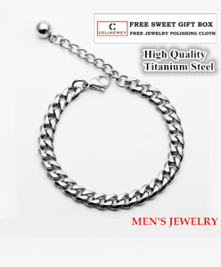 Celinewey New Fashion High Quality Titanium Steel Men Bracelet Birthday Gift - 338B