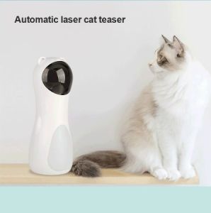 Toy for Cats Laser Pointer - Automatic Rotating Cat Laser Toy with USB/Battery Charging Ideal Pet Training and Exercise | Interactive pet toy | Chase toy for cats | Ideal cat training tool | Entertainment for cats | Battery-powered pet entertainment