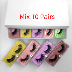 SG Eyelashes 10 Pairs Faux 3D   Natural False Eyelashes Makeup  Thick  Eyelashes In (mix 10pair)