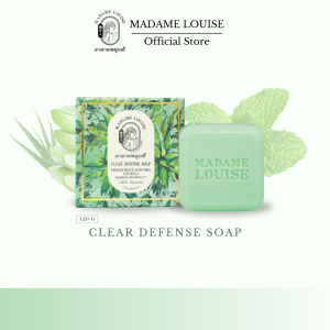 สบู่มาดามหลุยส์ MADAME LOUISE CLEAR DEFENSE SOAP สบู่ปกป้องผิวยาวนาน 6ชั่วโมง ป้องกันแบคทีเรีย120กรัม จำนวน1ก้อน หมดอายุ24/11/25 ของแท้100% จัดส่งเร็ว