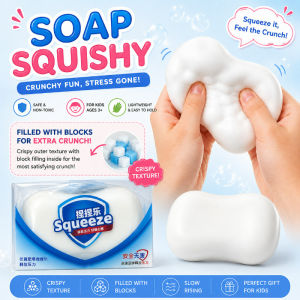 Soap Ball Crunchy Squishy Soft Slow Rebound Hollow Skin Stress Relief Squeeze Toy for Kids Adults