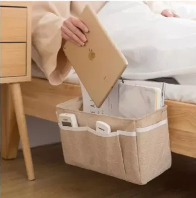 Hanging Bedside Storage Bag Bedroom Pocket Organizer