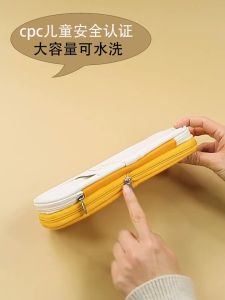 Large Storage Pencil Case Cute Pen Bag with Zipper Big Capacity Pouch Organizer for Office School
