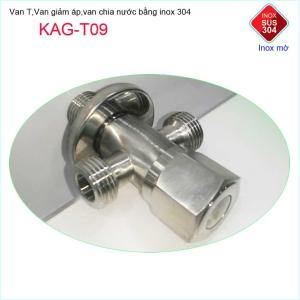 [HCM]Van giảm áp chữ T KAG-VanT09  van chặn nước 3 ngã Inox 304 hãm 2 đường nước bồn cầu vòi xịt dễ sử dụng