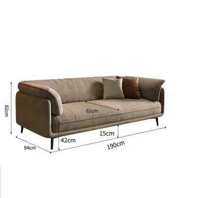 โซฟา ห้องนั่งเล่น 4ที่นั่ง Frosted cloth sofa ผ้าฝ้า โซฟานุ่มๆ