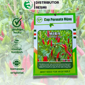 Bibit Benih 500 Seed Cabe Rawit Hijau MIRA Asli Cap PERMATA HIJAU