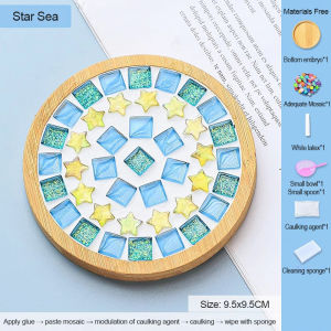 Handicraft Mosaic Coaster Kids Creative  Artwork DIY Christmas Handmade Set