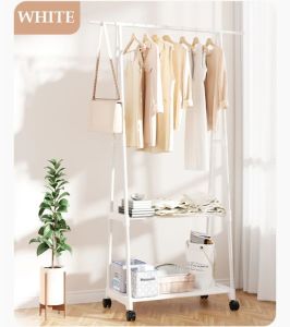 Triangle stand hanger gantungan baju berdiri rak gantung serbaguna Rak susun Hanger Baju Serbaguna dengan Roda