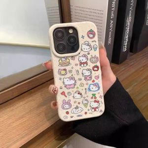 For iPhone 14 Pro max hello kitty ins Trendy shell 13 12 11 15 8plus 7plus iPhone Case XR X Xs Max 11pro